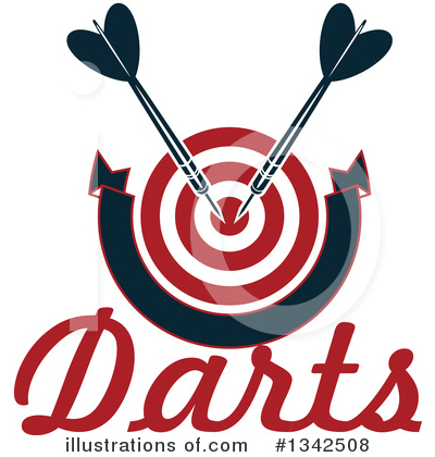 Royalty-Free (RF) Darts Clipart Illustration by Vector Tradition SM - Stock Sample #1342508