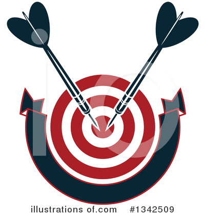 Royalty-Free (RF) Darts Clipart Illustration by Vector Tradition SM - Stock Sample #1342509