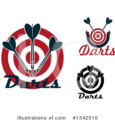Royalty-Free (RF) Darts Clipart Illustration by Vector Tradition SM - Stock Sample #1342510