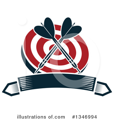 Royalty-Free (RF) Darts Clipart Illustration by Vector Tradition SM - Stock Sample #1346994