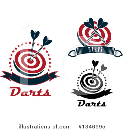 Royalty-Free (RF) Darts Clipart Illustration by Vector Tradition SM - Stock Sample #1346995