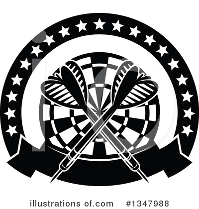 Royalty-Free (RF) Darts Clipart Illustration by Vector Tradition SM - Stock Sample #1347988