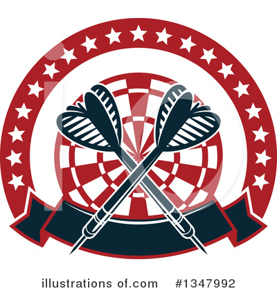 Royalty-Free (RF) Darts Clipart Illustration by Vector Tradition SM - Stock Sample #1347992