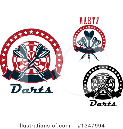Royalty-Free (RF) Darts Clipart Illustration by Vector Tradition SM - Stock Sample #1347994
