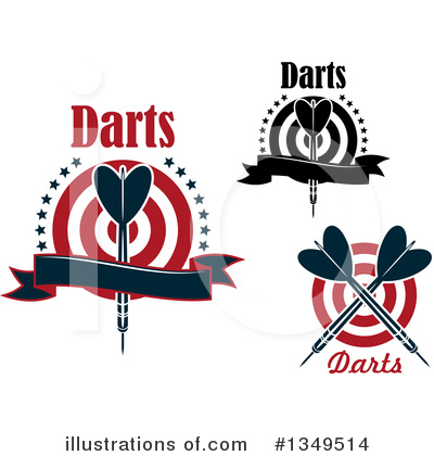 Royalty-Free (RF) Darts Clipart Illustration by Vector Tradition SM - Stock Sample #1349514