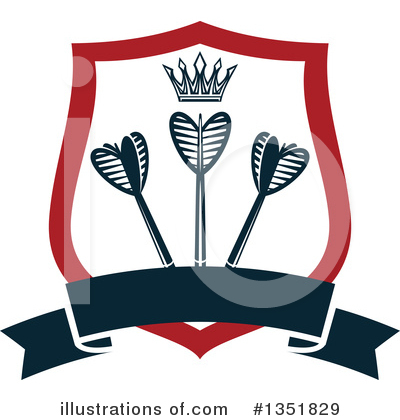 Royalty-Free (RF) Darts Clipart Illustration by Vector Tradition SM - Stock Sample #1351829