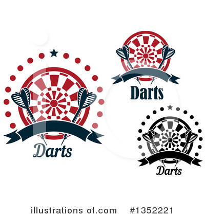 Royalty-Free (RF) Darts Clipart Illustration by Vector Tradition SM - Stock Sample #1352221