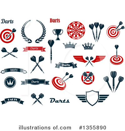 Royalty-Free (RF) Darts Clipart Illustration by Vector Tradition SM - Stock Sample #1355890