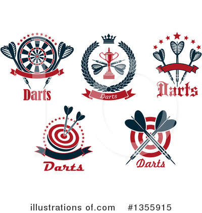 Royalty-Free (RF) Darts Clipart Illustration by Vector Tradition SM - Stock Sample #1355915