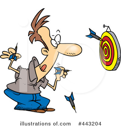 Royalty-Free (RF) Darts Clipart Illustration by toonaday - Stock Sample #443204