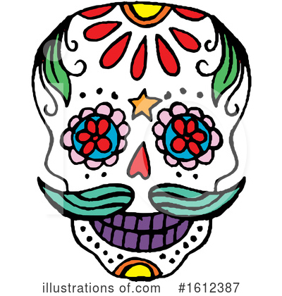 Royalty-Free (RF) Day Of The Dead Clipart Illustration by Cherie Reve - Stock Sample #1612387
