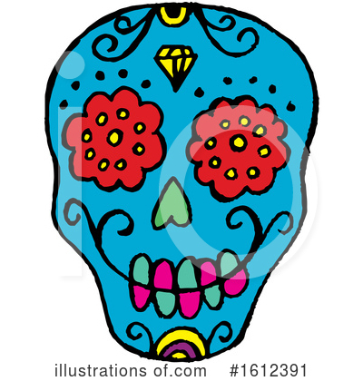 Skull Clipart #1612391 by Cherie Reve