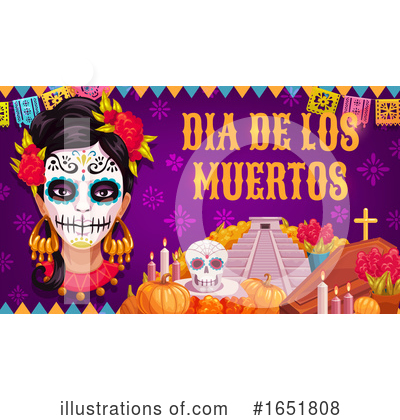 Royalty-Free (RF) Day Of The Dead Clipart Illustration by Vector Tradition SM - Stock Sample #1651808