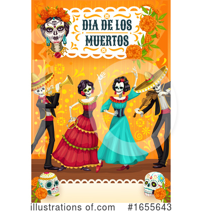 Royalty-Free (RF) Day Of The Dead Clipart Illustration by Vector Tradition SM - Stock Sample #1655643