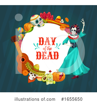 Royalty-Free (RF) Day Of The Dead Clipart Illustration by Vector Tradition SM - Stock Sample #1655650
