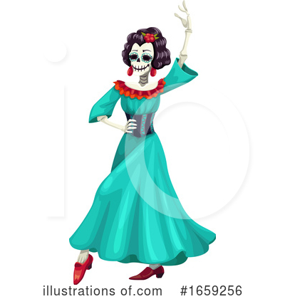 Royalty-Free (RF) Day Of The Dead Clipart Illustration by Vector Tradition SM - Stock Sample #1659256