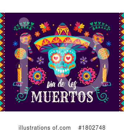 Royalty-Free (RF) Day Of The Dead Clipart Illustration by Vector Tradition SM - Stock Sample #1802748