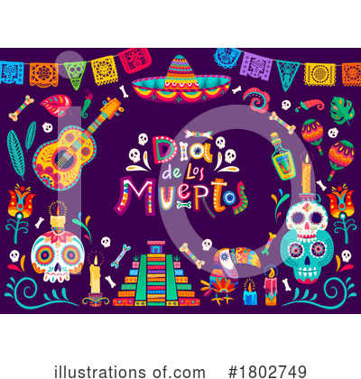 Royalty-Free (RF) Day Of The Dead Clipart Illustration by Vector Tradition SM - Stock Sample #1802749