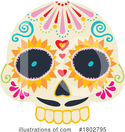 Royalty-Free (RF) Day Of The Dead Clipart Illustration by Vector Tradition SM - Stock Sample #1802795
