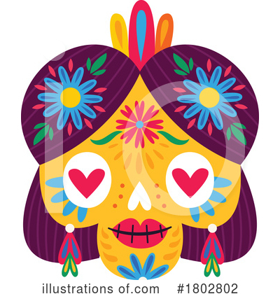 Royalty-Free (RF) Day Of The Dead Clipart Illustration by Vector Tradition SM - Stock Sample #1802802