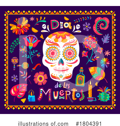 Royalty-Free (RF) Day Of The Dead Clipart Illustration by Vector Tradition SM - Stock Sample #1804391