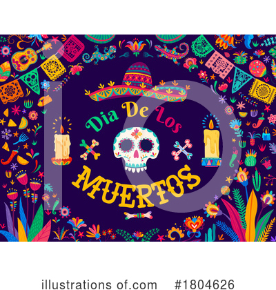 Royalty-Free (RF) Day Of The Dead Clipart Illustration by Vector Tradition SM - Stock Sample #1804626