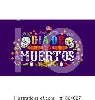 Royalty-Free (RF) Day Of The Dead Clipart Illustration by Vector Tradition SM - Stock Sample #1804627