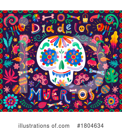 Royalty-Free (RF) Day Of The Dead Clipart Illustration by Vector Tradition SM - Stock Sample #1804634