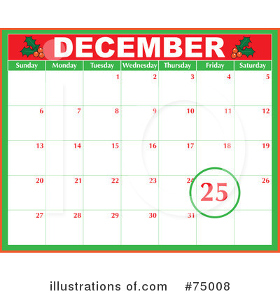 Royalty-Free (RF) December Clipart Illustration by Maria Bell - Stock Sample #75008