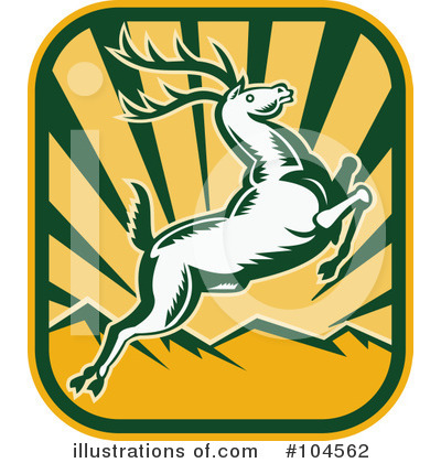 Royalty-Free (RF) Deer Clipart Illustration by patrimonio - Stock Sample #104562