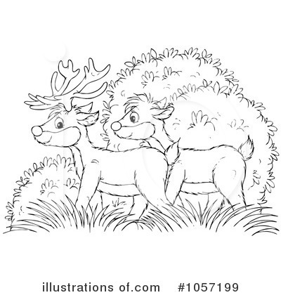 Royalty-Free (RF) Deer Clipart Illustration by Alex Bannykh - Stock Sample #1057199