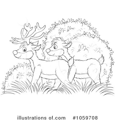 Royalty-Free (RF) Deer Clipart Illustration by Alex Bannykh - Stock Sample #1059708