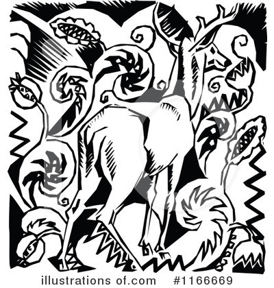 Royalty-Free (RF) Deer Clipart Illustration by Prawny Vintage - Stock Sample #1166669