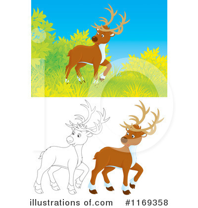 Royalty-Free (RF) Deer Clipart Illustration by Alex Bannykh - Stock Sample #1169358