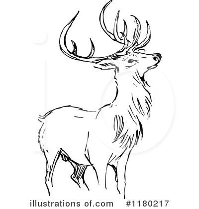 Royalty-Free (RF) Deer Clipart Illustration by Prawny Vintage - Stock Sample #1180217