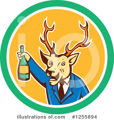 Royalty-Free (RF) Deer Clipart Illustration by patrimonio - Stock Sample #1255894
