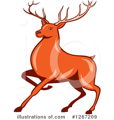 Royalty-Free (RF) Deer Clipart Illustration by patrimonio - Stock Sample #1267209