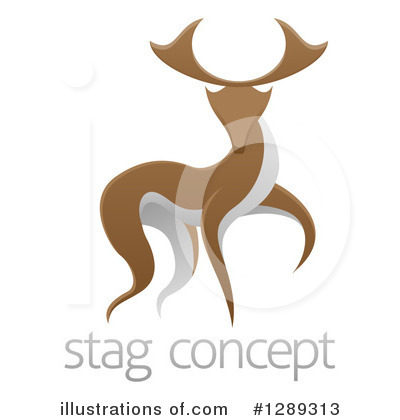 Stag Clipart #1289313 by AtStockIllustration