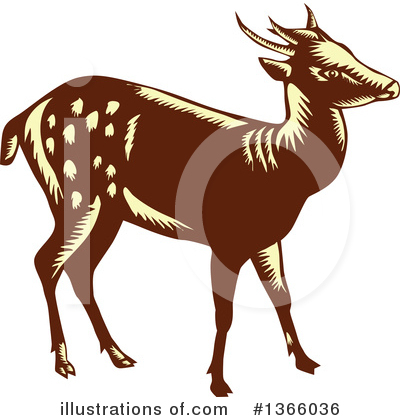 Royalty-Free (RF) Deer Clipart Illustration by patrimonio - Stock Sample #1366036