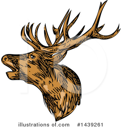 Royalty-Free (RF) Deer Clipart Illustration by patrimonio - Stock Sample #1439261