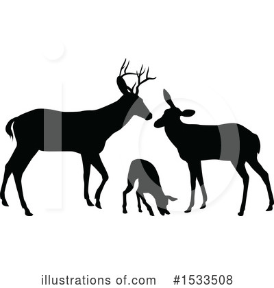 Stag Clipart #1533508 by AtStockIllustration