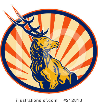 Royalty-Free (RF) Deer Clipart Illustration by patrimonio - Stock Sample #212813