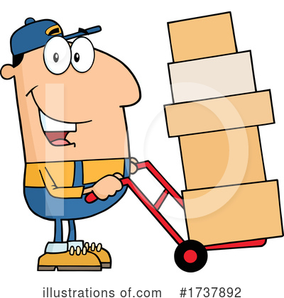 Hand Truck Clipart #1737892 by Hit Toon