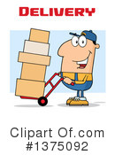 Delivery Man Clipart #1375092 by Hit Toon