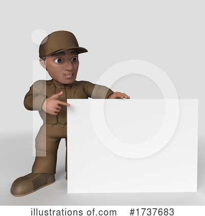Royalty-Free (RF) Delivery Man Clipart Illustration by KJ Pargeter - Stock Sample #1737683