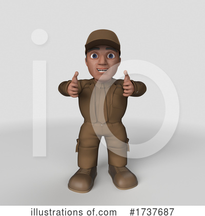 Royalty-Free (RF) Delivery Man Clipart Illustration by KJ Pargeter - Stock Sample #1737687