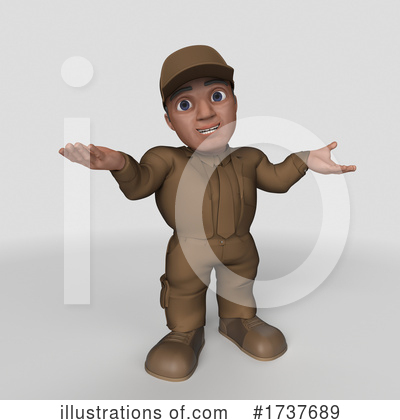 Royalty-Free (RF) Delivery Man Clipart Illustration by KJ Pargeter - Stock Sample #1737689