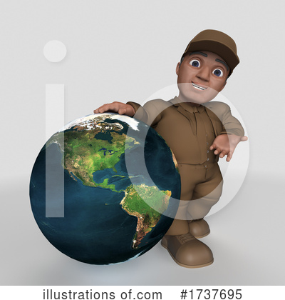 Royalty-Free (RF) Delivery Man Clipart Illustration by KJ Pargeter - Stock Sample #1737695