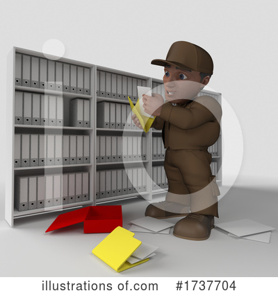 Royalty-Free (RF) Delivery Man Clipart Illustration by KJ Pargeter - Stock Sample #1737704