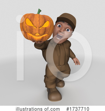 Royalty-Free (RF) Delivery Man Clipart Illustration by KJ Pargeter - Stock Sample #1737710